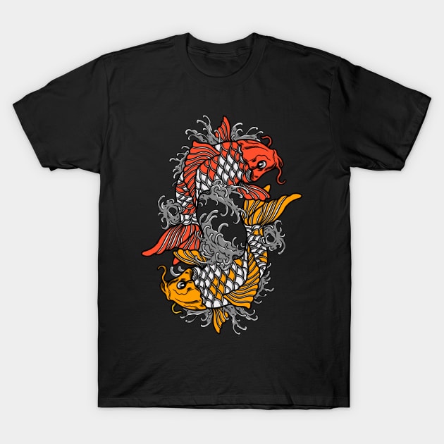 Balancing Koi T-Shirt by phsycartwork